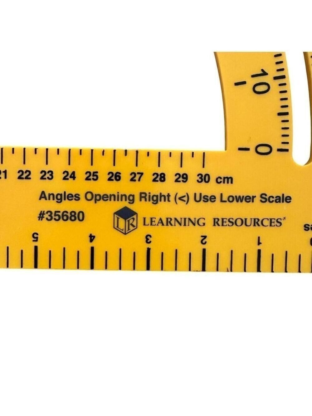 Learning Resources Safe T Protractor Triangle Big Ruler Geometry Tool Homeschool - Picture 4 of 15